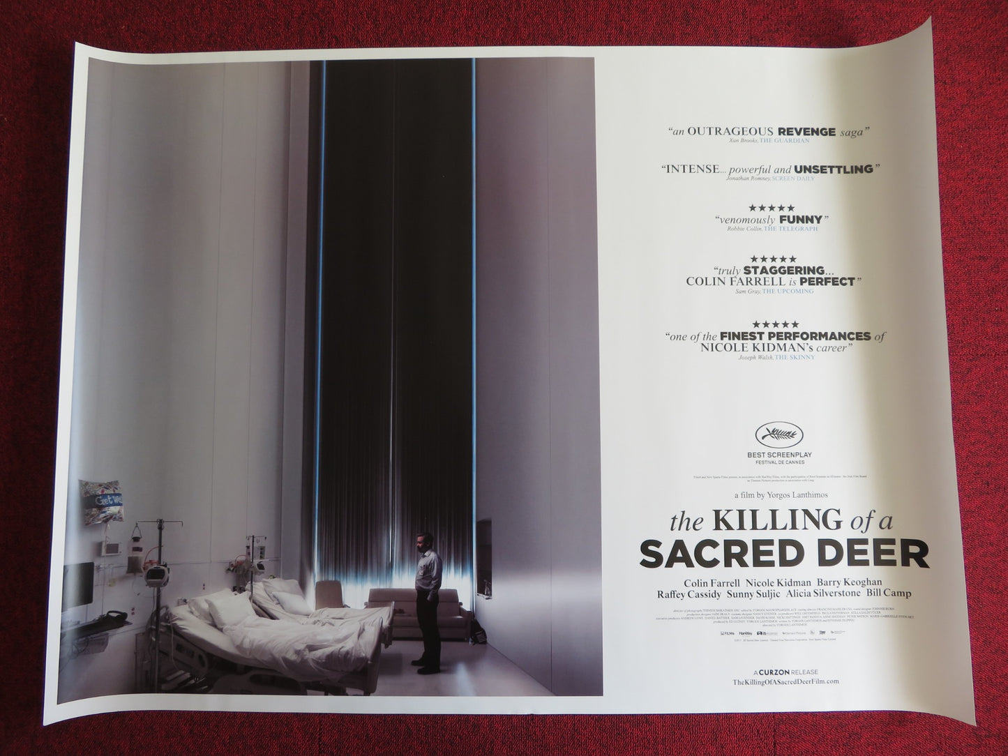 THE KILLING OF A SACRED DEER -A UK QUAD (30"x 40") ROLLED POSTER C. FARRELL 2017 - Rendezvous Cinema