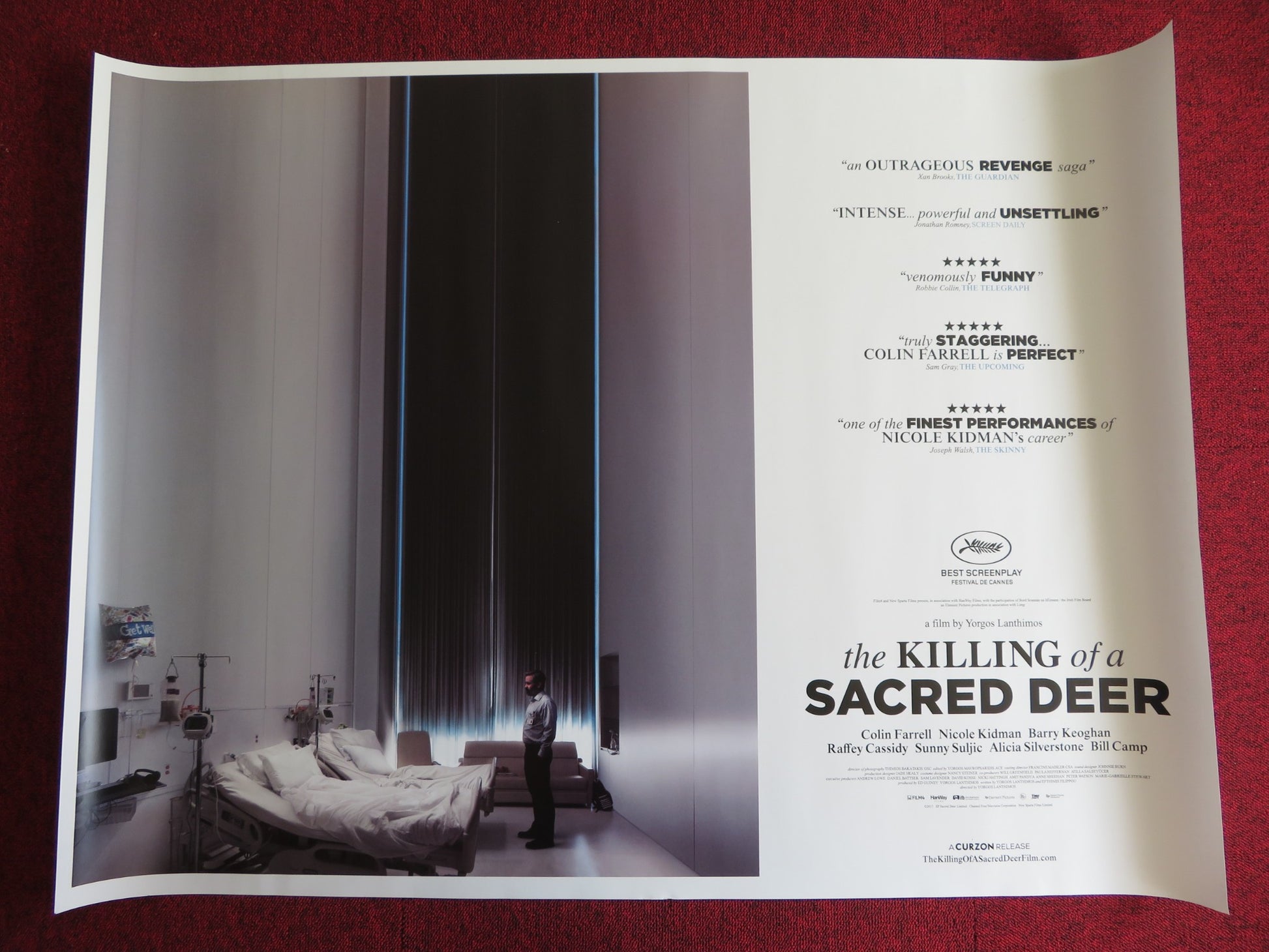 THE KILLING OF A SACRED DEER -A UK QUAD (30"x 40") ROLLED POSTER C. FARRELL 2017 - Rendezvous Cinema