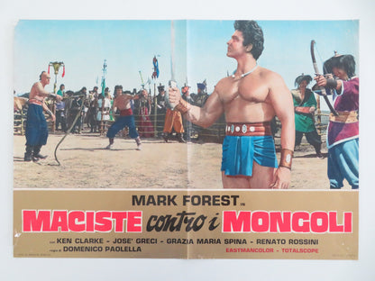 HERCULES AGAINST THE MONGOL - A ITALIAN FOTOBUSTA POSTER MARK FOREST 1963 - Rendezvous Cinema