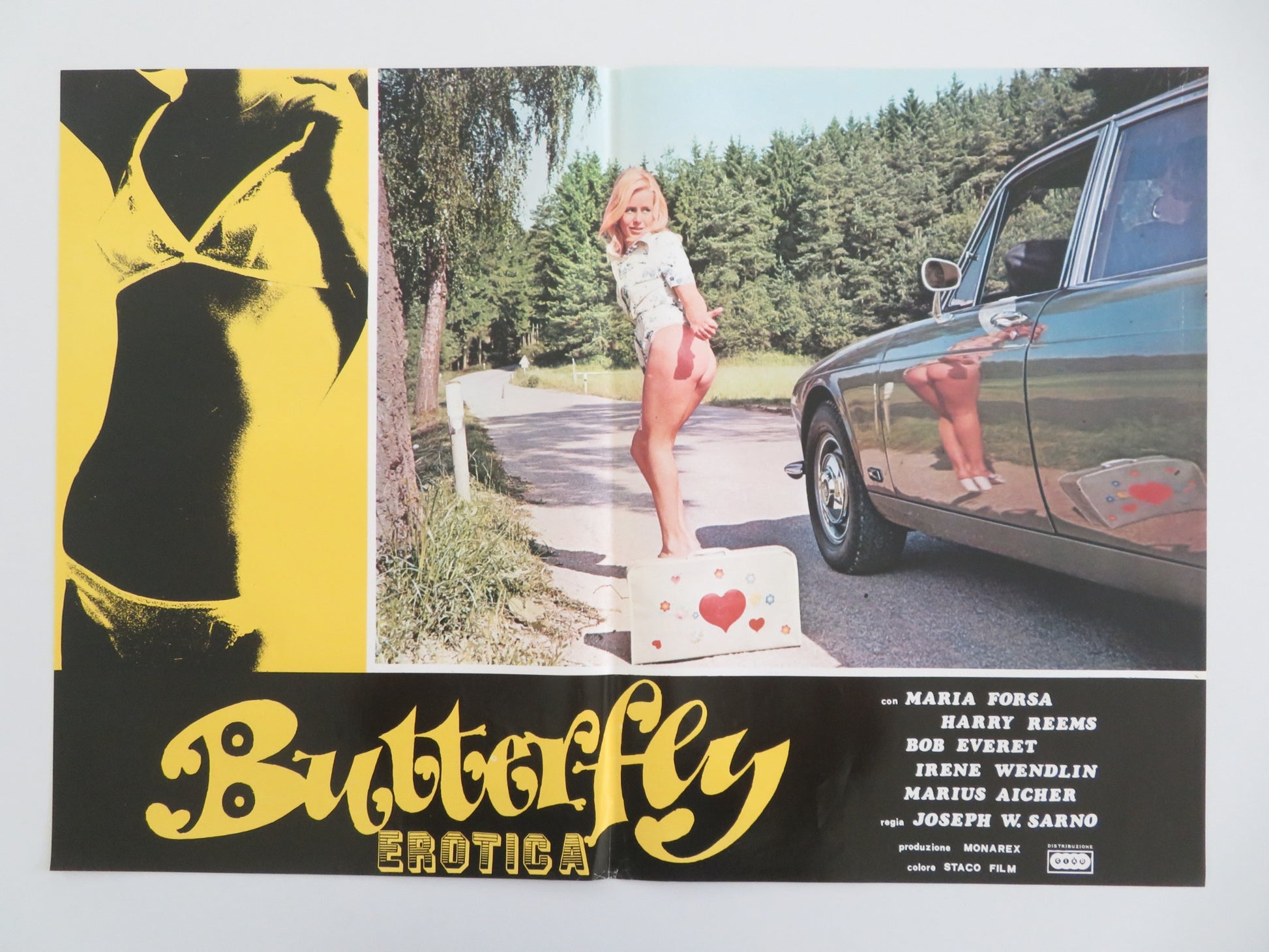BUTTERFLIES - C ITALIAN FOTOBUSTA POSTER MARIE FORSA HARRY REEMS 1975 - Rendezvous Cinema
