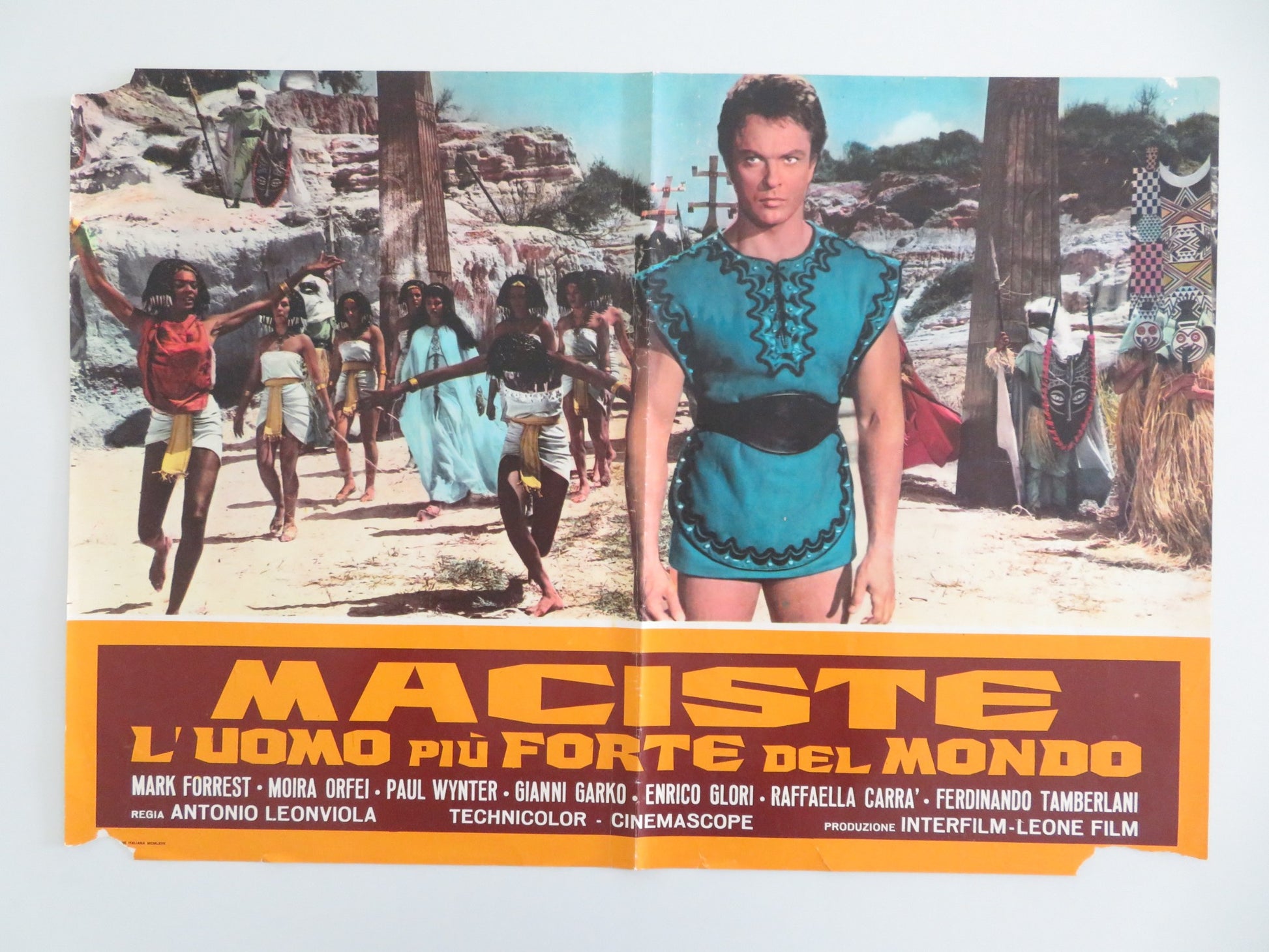 MOLE MEN AGAINST THE SON OF HERCULES ITALIAN FOTOBUSTA POSTER MARK FOREST R1967 - Rendezvous Cinema