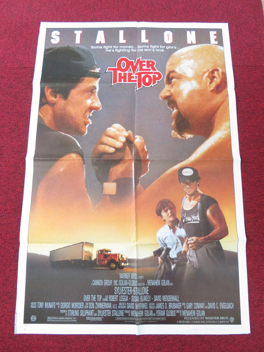 OVER THE TOP FOLDED US ONE SHEET POSTER CANNON SYLVESTER STALLONE R. LOGGIA 1987