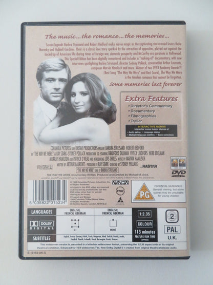 The Way We Were (DVD) Robert Redford Barbra Streisand 1973 Region 2