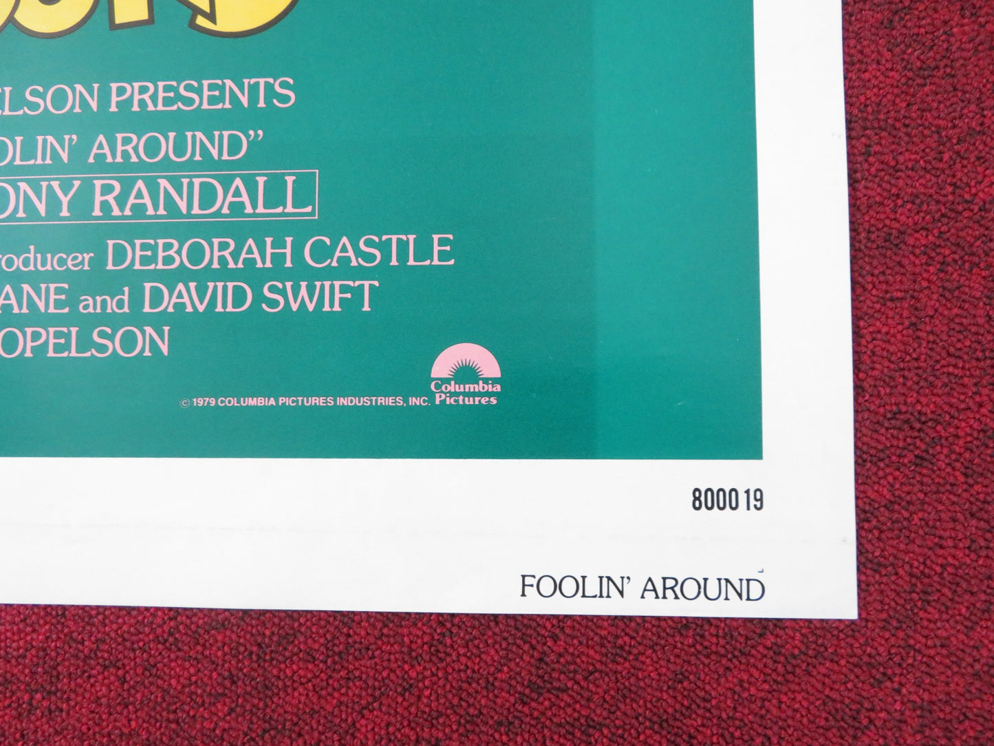 FOOLIN' AROUND FOLDED INTERNATIONAL ONE SHEET POSTER GARY BUSEY A. O'TOOLE 1980 - Rendezvous Cinema