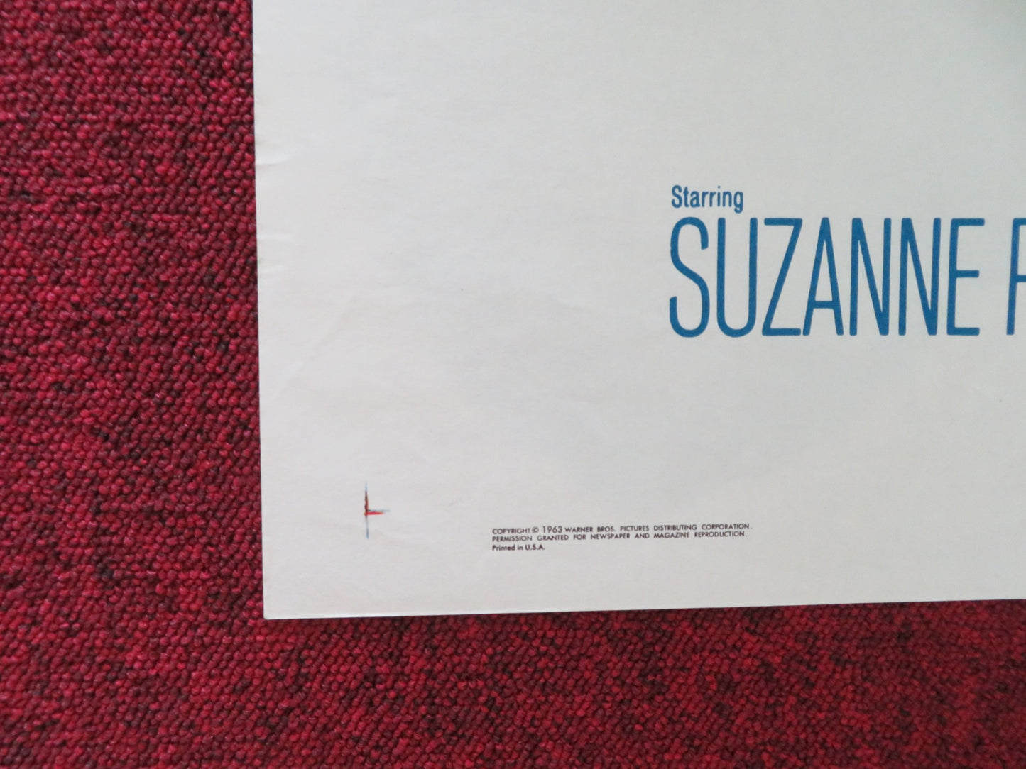 WALL OF NOISE FOLDED US ONE SHEET POSTER SUZANNE PLESHETTE TY HARDIN 1963 - Rendezvous Cinema