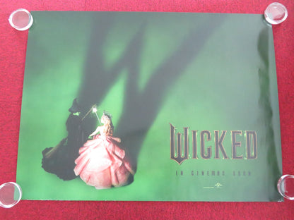 WICKED - B UK QUAD ROLLED POSTER DISNEY CYNTHIA ERIVO ARIANA GRANDE 2024
