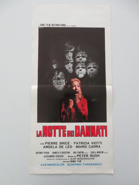 NIGHT OF THE DAMNED ITALIAN LOCANDINA POSTER PIERRE BRICE PATRIZIA VIOTTI 1971