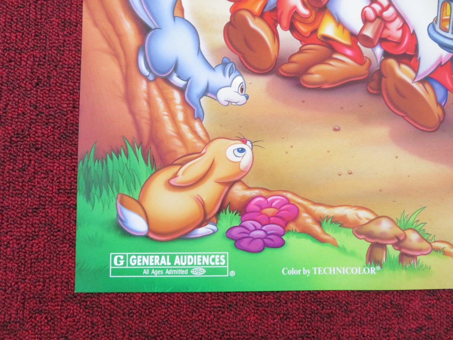 SNOW WHITE AND THE SEVEN DWARFS FOLDED US ONE SHEET POSTER DISNEY R. ATWELL 1993 - Rendezvous Cinema