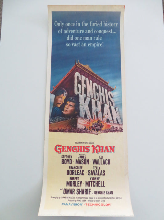 Genghis Khan US Insert Poster Stephen Boyd Omar Sharif 1965