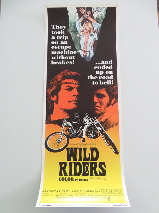 Wild Riders US Insert Poster Alex Rocco Elizabeth Knowles 1971
