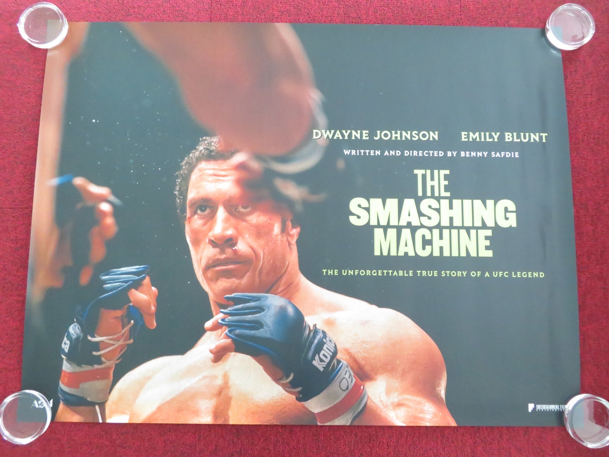 THE SMASHING MACHINE UK QUAD ROLLED POSTER DWAYNE JOHNSON EMILY BLUNT 2025 - Rendezvous Cinema
