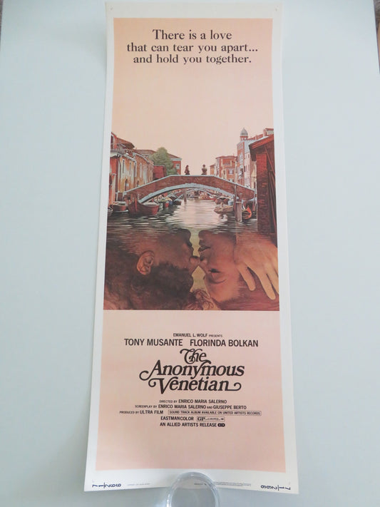 The Anonymous Venetian US Insert Poster Tony Musante Florinda Bolkan 1971