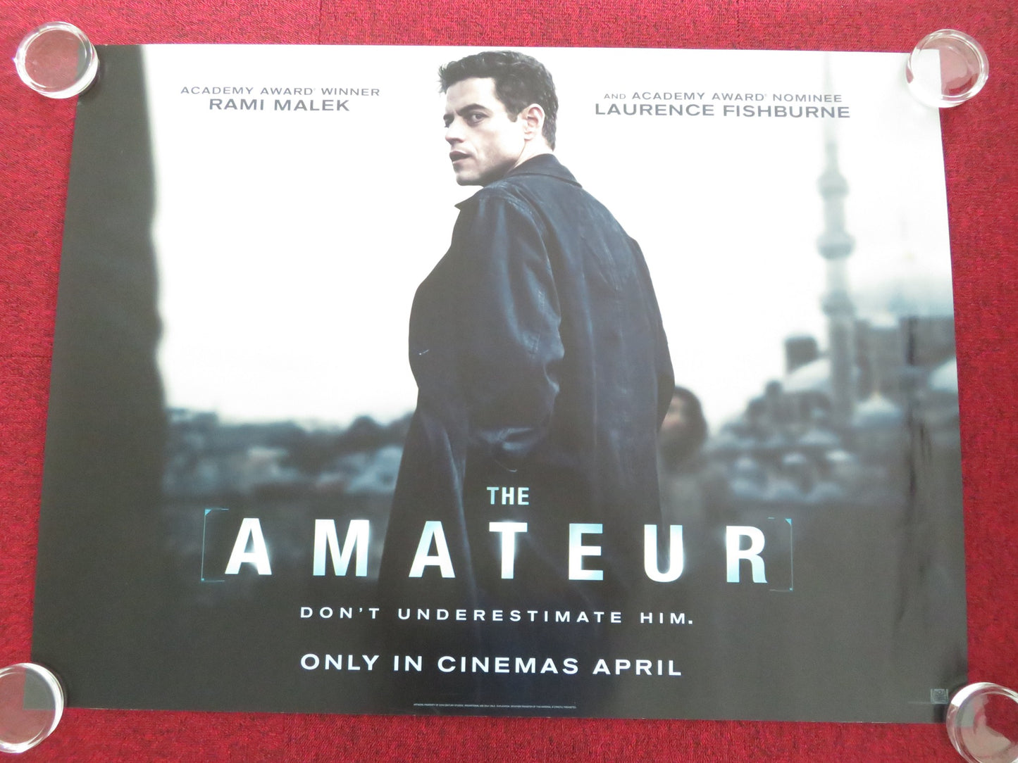 THE AMATEUR UK QUAD ROLLED POSTER RAMI MALEK JON BERNTHAL 2025 - Rendezvous Cinema