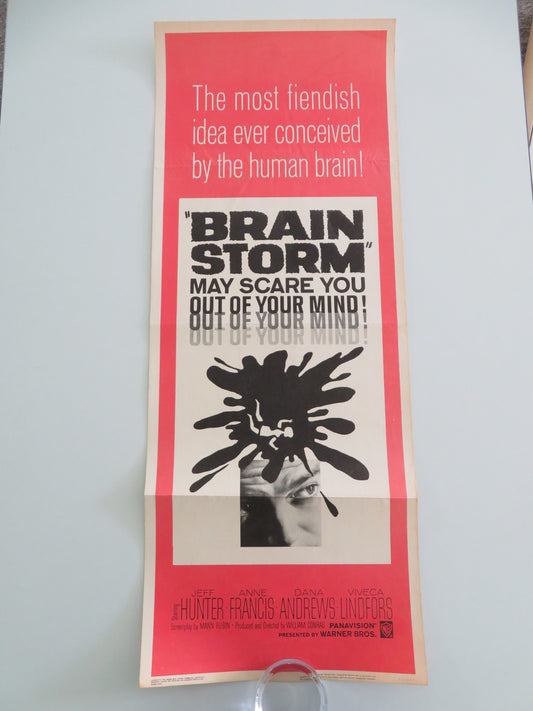 Brainstorm US Insert Poster Jeffrey Hunter Anne Francis 1965