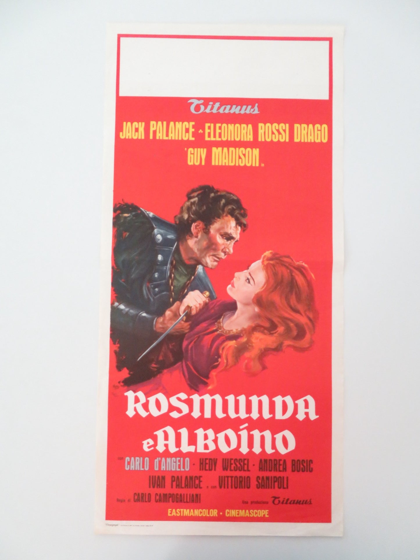 SWORD OF THE CONQUEROR ITALIAN LOCANDINA POSTER JACK PALANCE ELEONORA ROSSI 1961 - Rendezvous Cinema