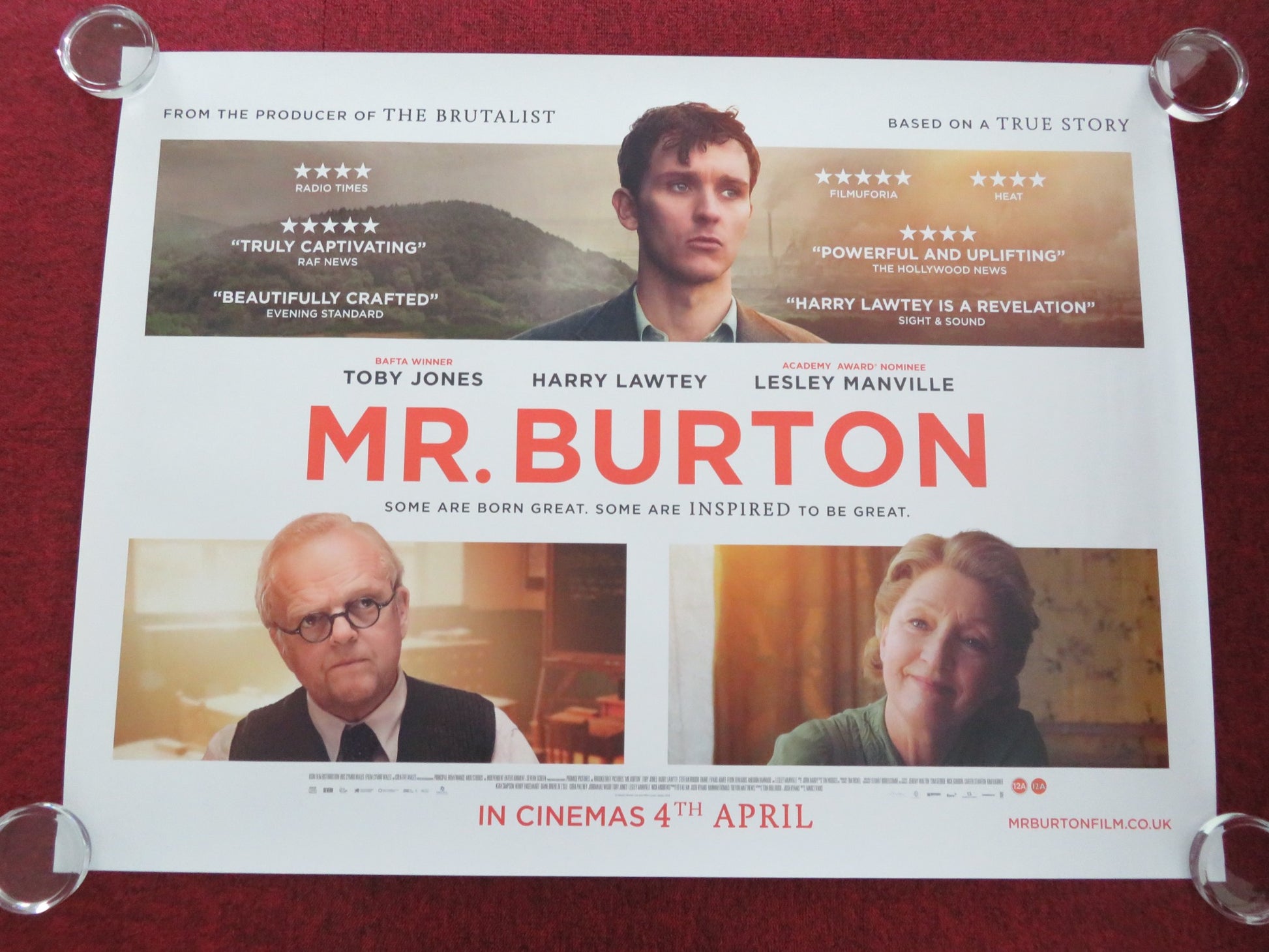 MR. BURTON UK QUAD ROLLED POSTER TOBY JONES LESLEY MANVILLE 2025 - Rendezvous Cinema