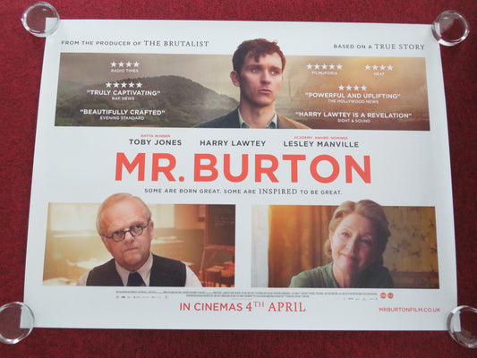 MR. BURTON UK QUAD ROLLED POSTER TOBY JONES LESLEY MANVILLE 2025 - Rendezvous Cinema