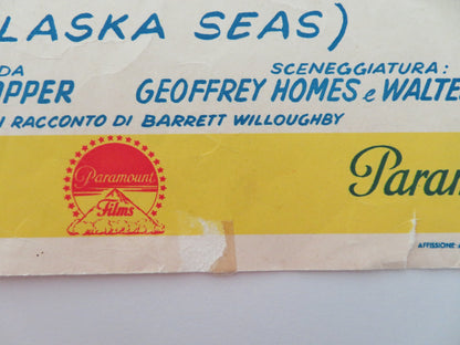 ALASKA SEAS ITALIAN LOCANDINA POSTER ROBERT RYAN JAN STERLING 1954 - Rendezvous Cinema