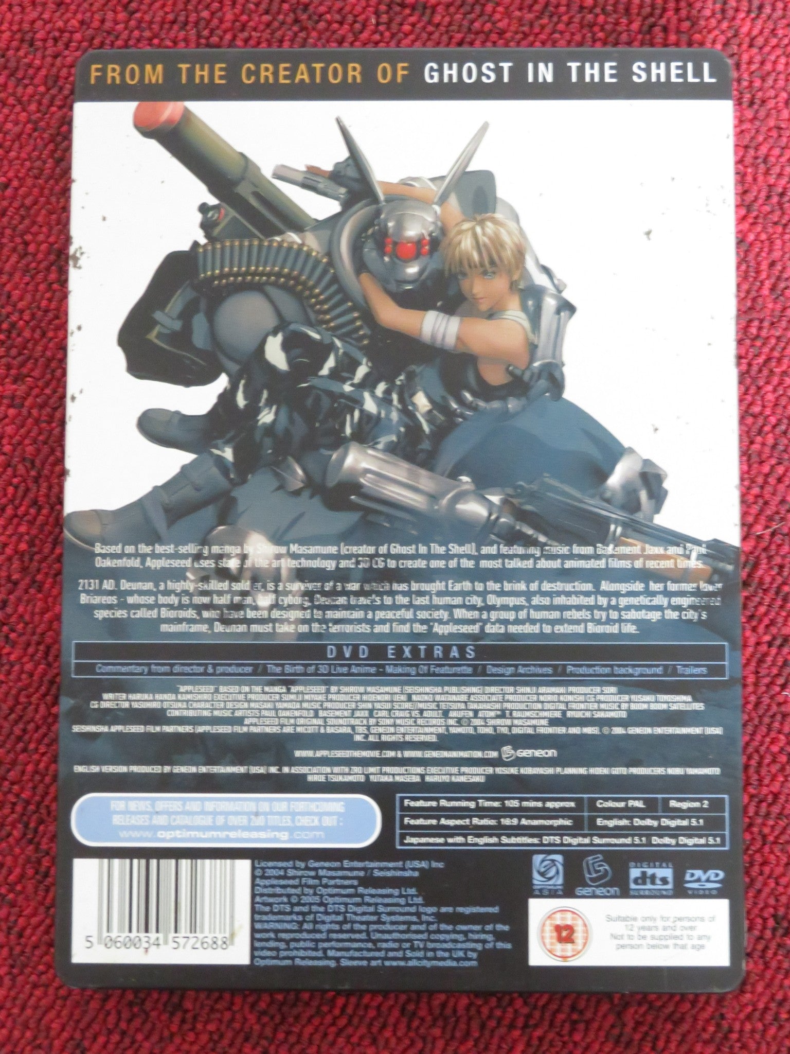 APPLESEED (DVD) AI KOBAYASHI YUKI MATSUOKA 2004 REGION 2 - Rendezvous Cinema
