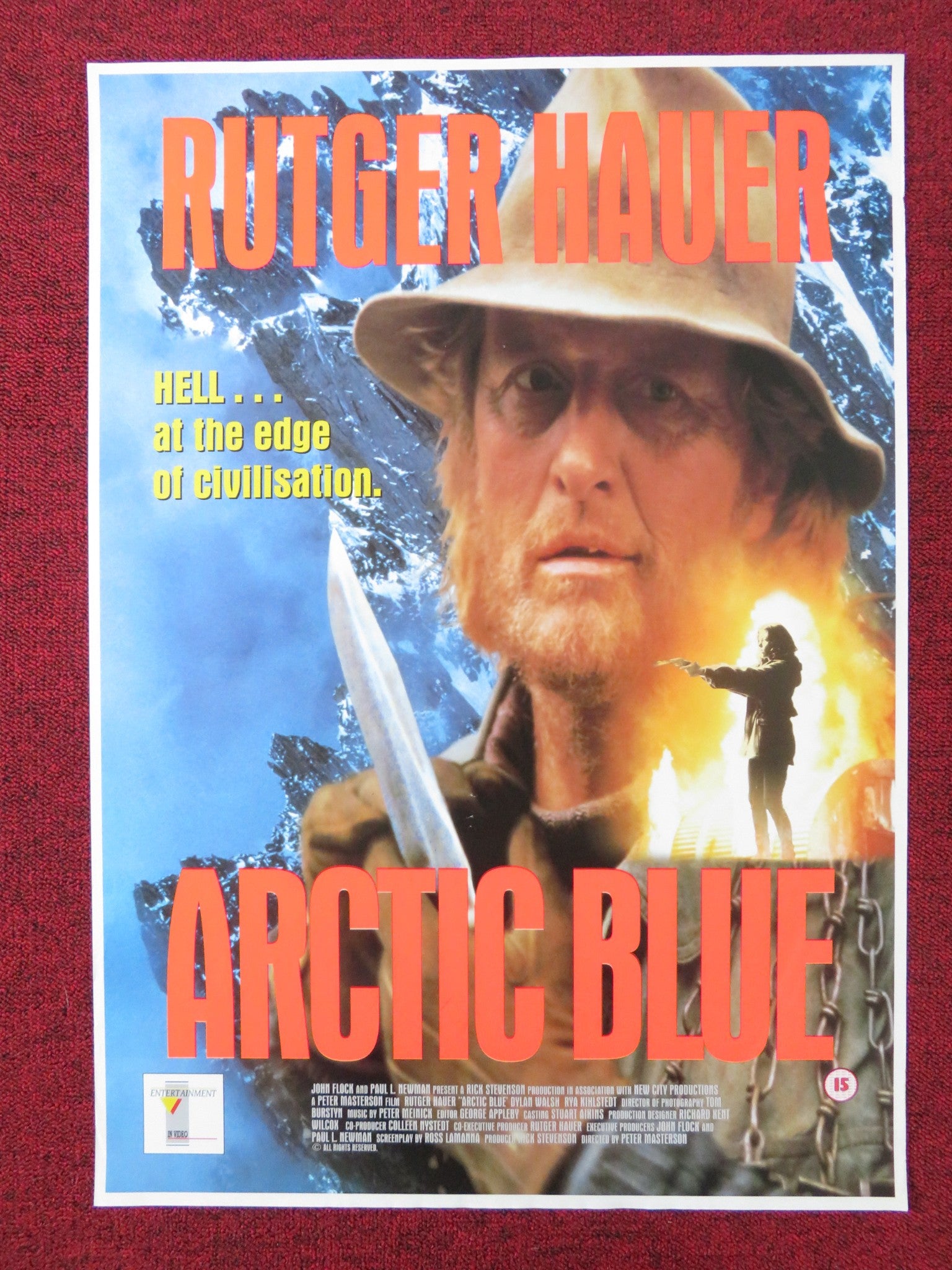 ARCTIC BLUE VHS POSTER ROLLED RUTGER HAUER DYLAN WALSH 1993 - Rendezvous Cinema