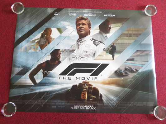 F1: THE MOVIE - B UK QUAD ROLLED POSTER BRAD PITT JAVIER BARDEM 2025