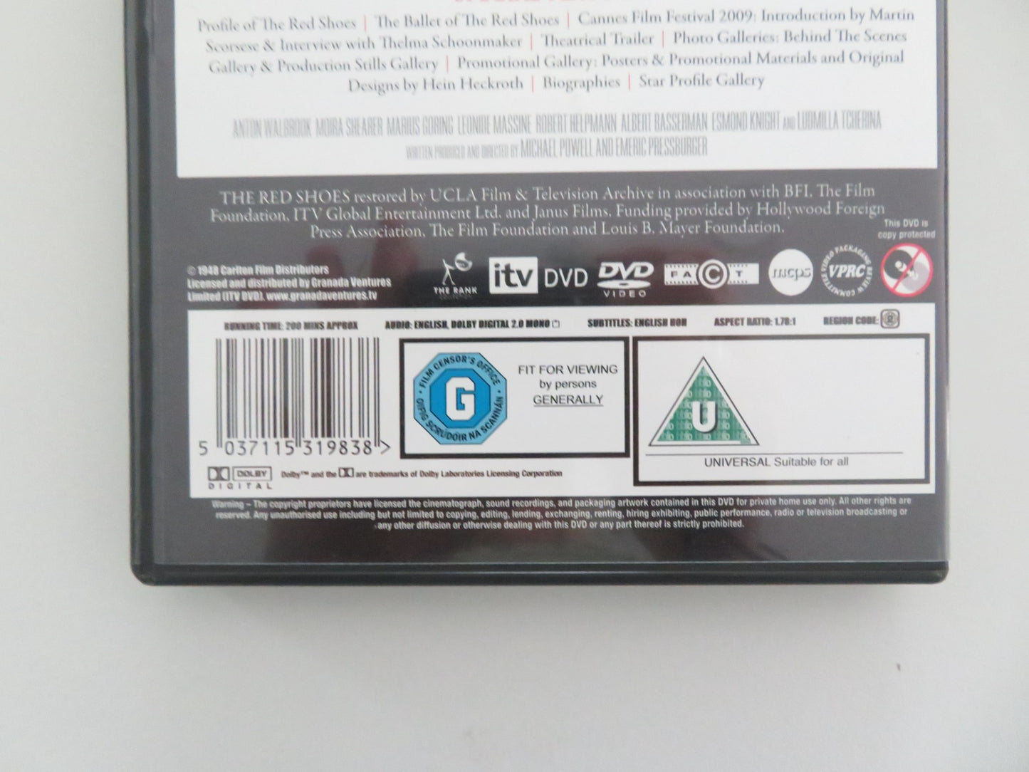 THE RED SHOES -2 DISC SPECIAL RESTORATION EDITION (DVD) A.WALBROOK 1948 REGION 2 - Rendezvous Cinema