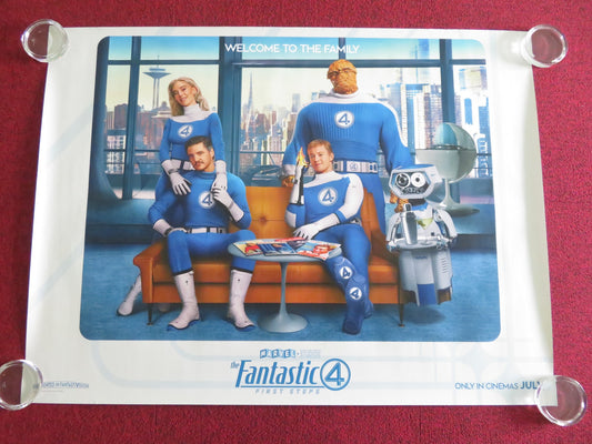 THE FANTASTIC FOUR: FIRST STEPS - B UK QUAD ROLLED POSTER MARVEL P. PASCAL 2025