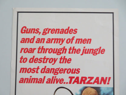 TARZAN'S DEADLY SILENCE US INSERT POSTER RON ELY JOCK MAHONEY 1970 - Rendezvous Cinema