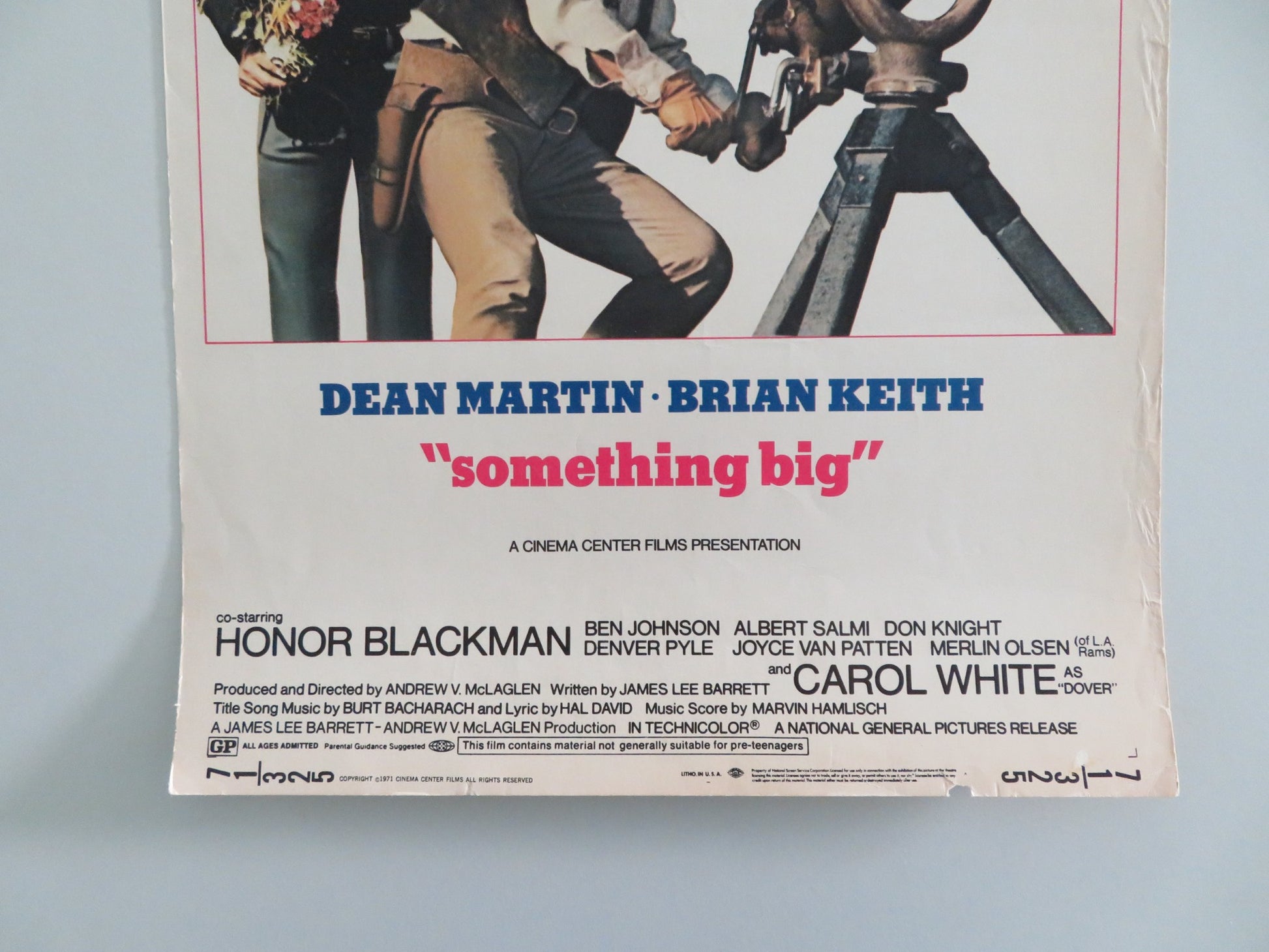 SOMETHING BIG US INSERT POSTER DEAN MARTIN BRIAN KEITH 1971 - Rendezvous Cinema