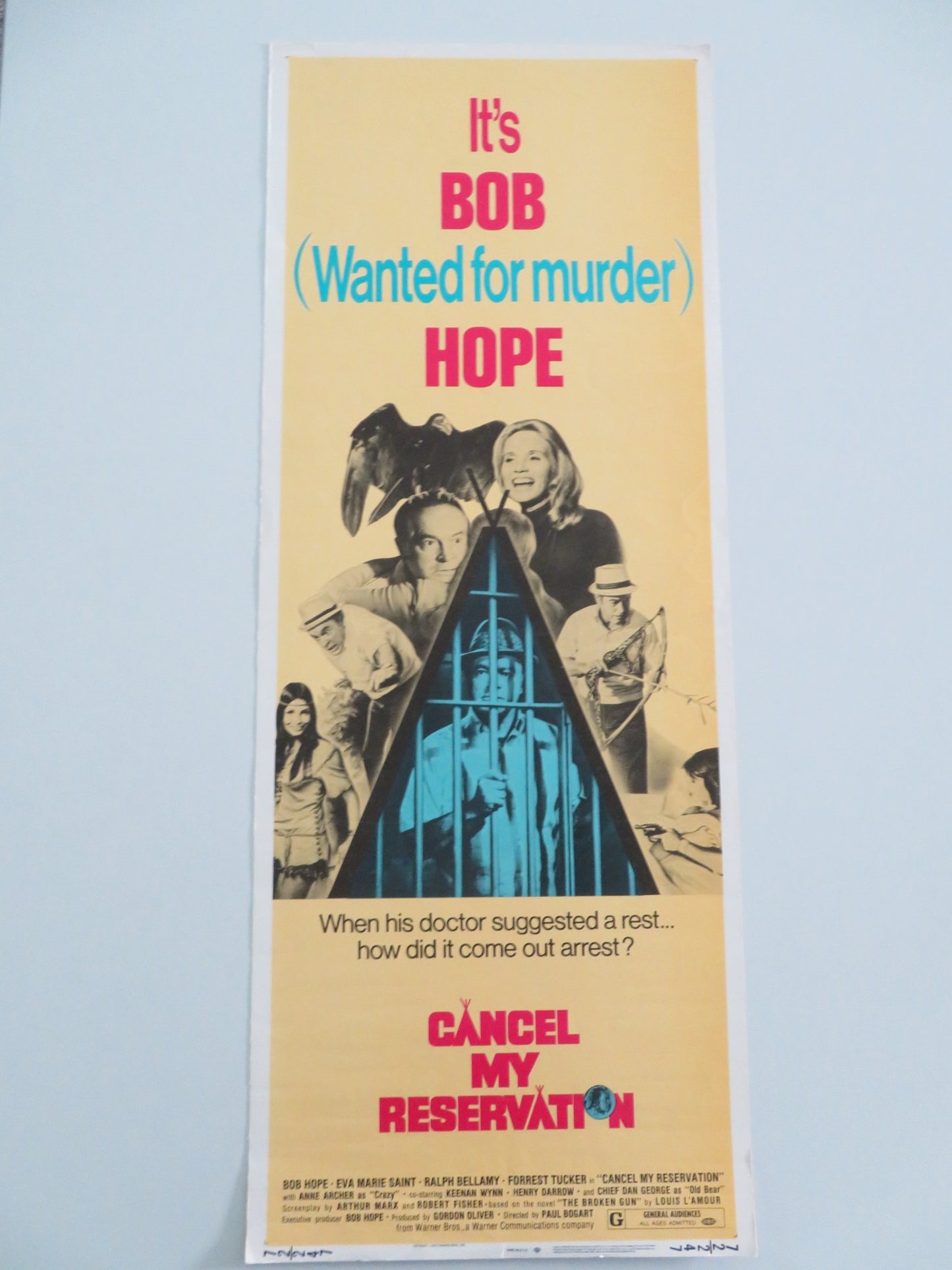 CANCEL MY RESERVATION US INSERT POSTER BOB HOPE EVA MARIE SAINT 1972 - Rendezvous Cinema