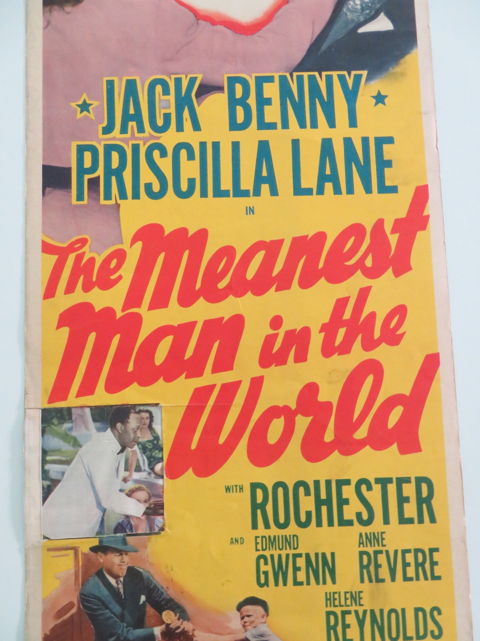 THE MEANEST MAN IN THE WORLD US INSERT POSTER JACK BENNY PRISCILLA LANE 1943 - Rendezvous Cinema