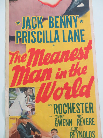 THE MEANEST MAN IN THE WORLD US INSERT POSTER JACK BENNY PRISCILLA LANE 1943 - Rendezvous Cinema