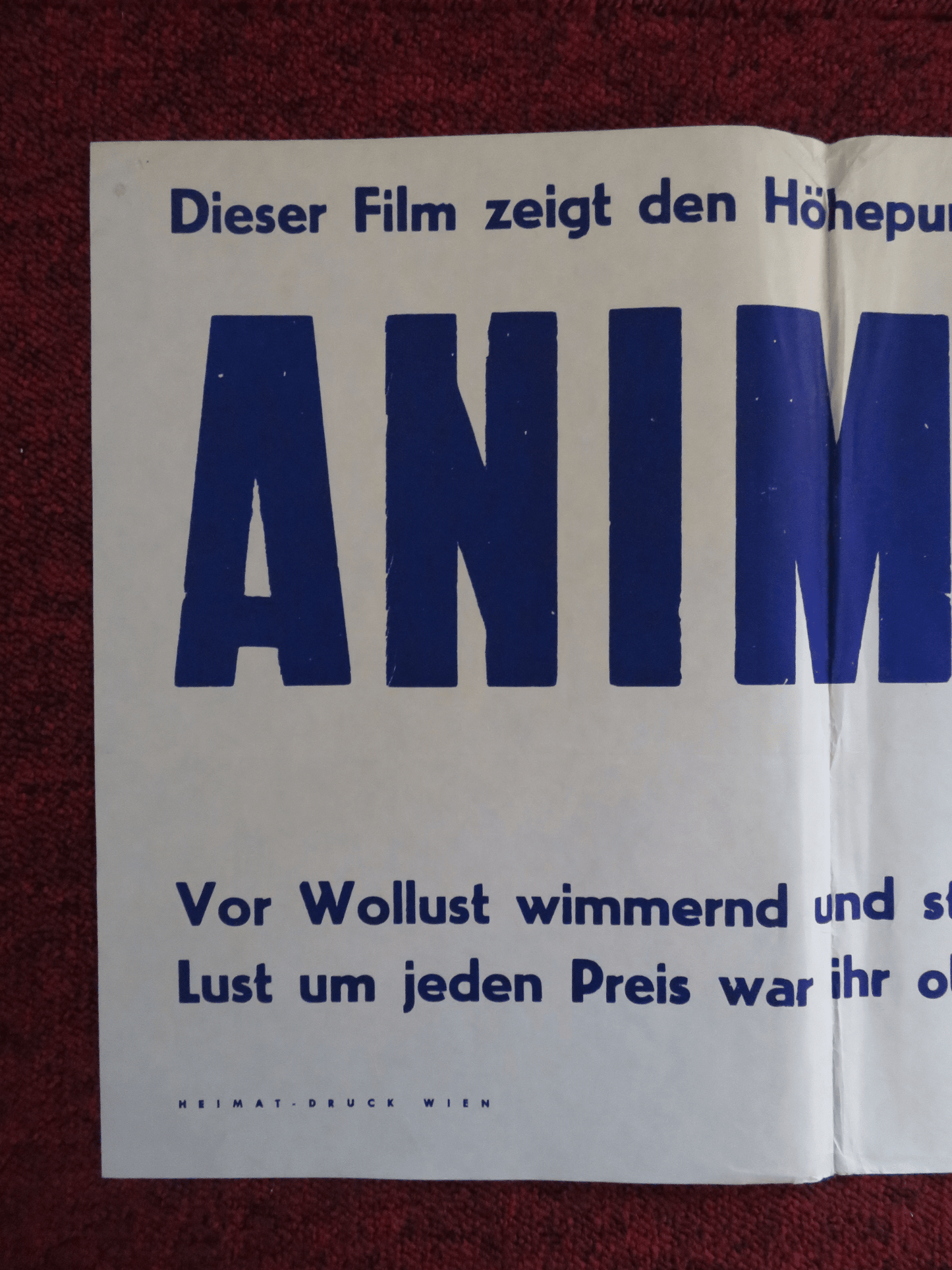 ANIMAL LOVE GERMAN POSTER MARY DUNN SAM KING 1969 - Rendezvous Cinema