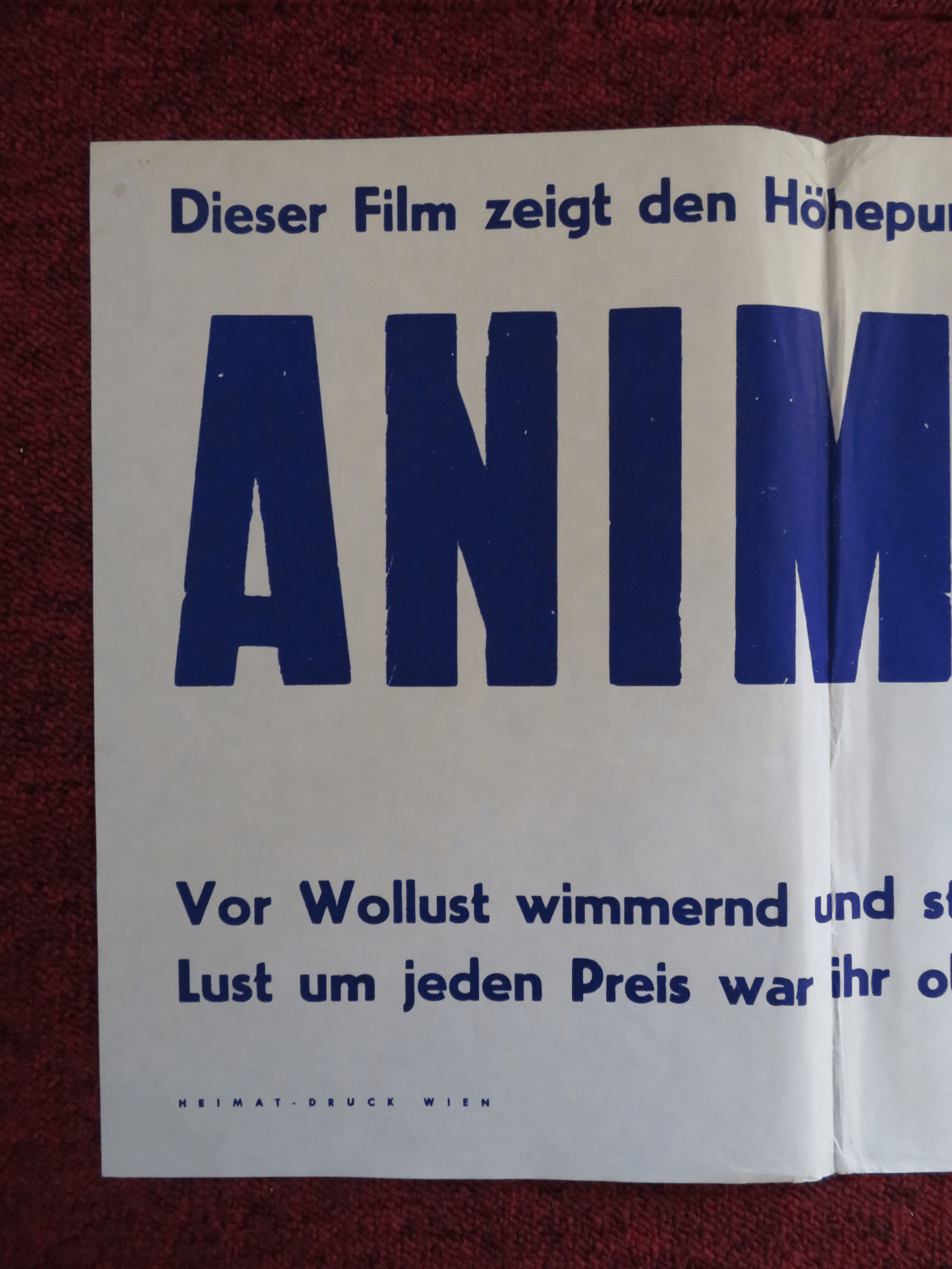 ANIMAL LOVE GERMAN POSTER MARY DUNN SAM KING 1969 - Rendezvous Cinema