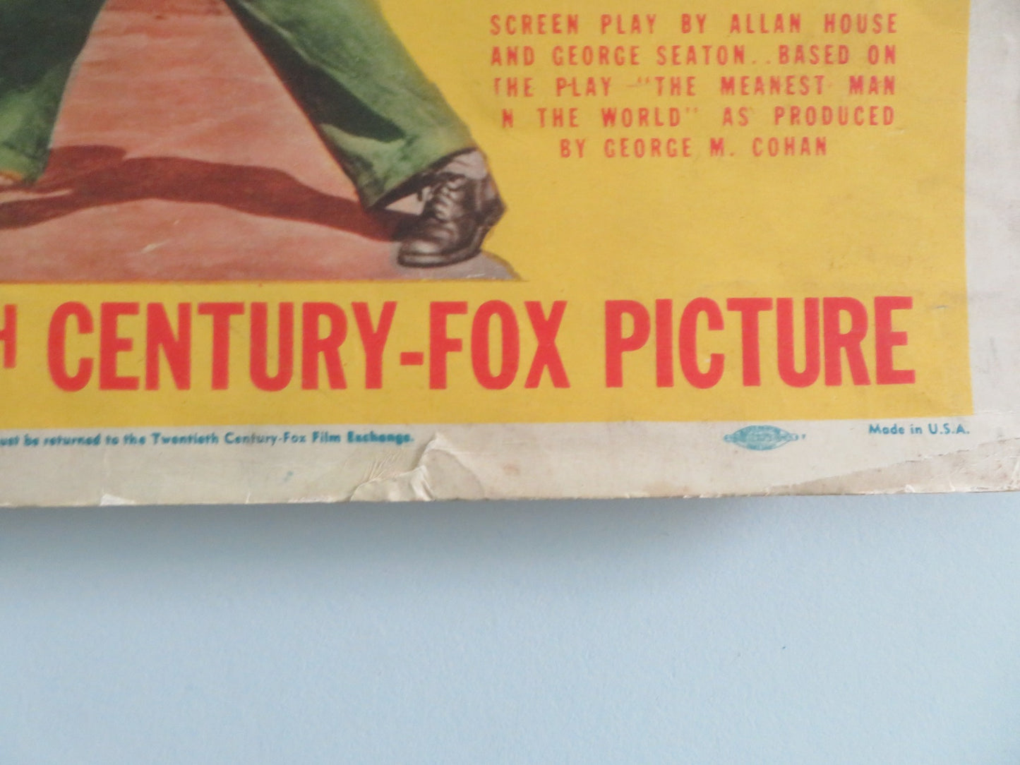 THE MEANEST MAN IN THE WORLD US INSERT POSTER JACK BENNY PRISCILLA LANE 1943 - Rendezvous Cinema