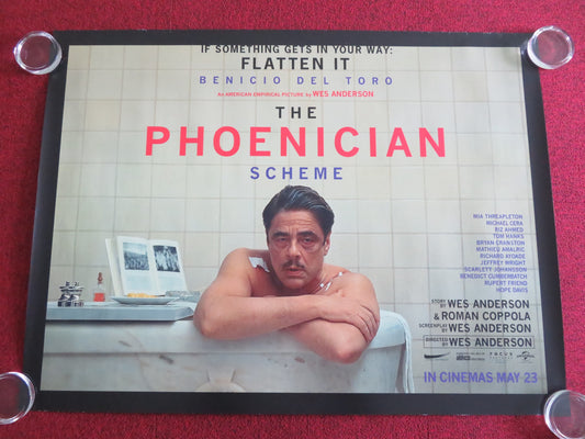 THE PHOENICIAN SCHEME UK QUAD ROLLED POSTER BENICIO DEL TORO WILLEM DAFOE 2025