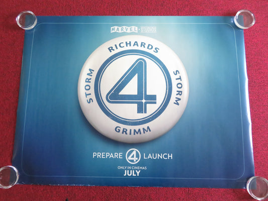 THE FANTASTIC FOUR: FIRST STEPS - C UK QUAD ROLLED POSTER MARVEL P. PASCAL 2025