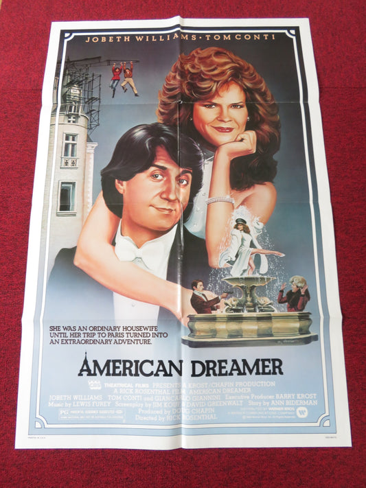 AMERICAN DREAMER FOLDED US ONE SHEET POSTER JOBETH WIILIAMS TOM CONTI 1984 - Rendezvous Cinema