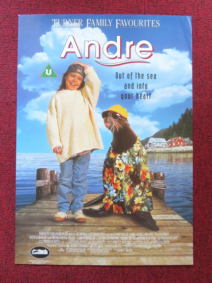ANDRE VHS VIDEO POSTER TINA MAJORINO CHELSEA FIELD 1994 - Rendezvous Cinema