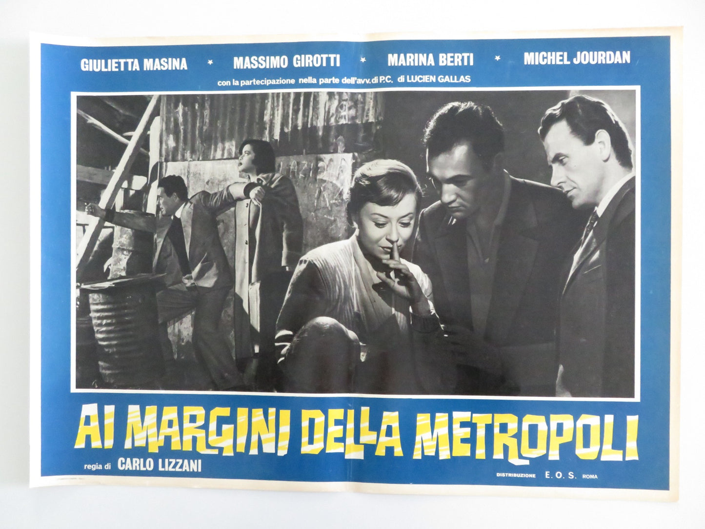 AT THE EDGE OF THE CITY - H ITALIAN FOTOBUSTA POSTER MASSIMO GIROTTI 1953 - Rendezvous Cinema