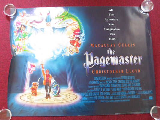 THE PAGEMASTER UK QUAD ROLLED POSTER MACAULAY CULKIN CHRISTOPHER LLOYD 1994