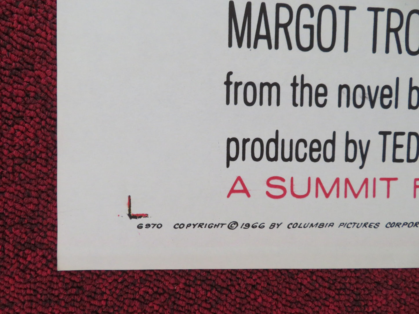 TRAITOR'S GATE FOLDED US ONE SHEET POSTER GARY RAYMOND ALBERT LIEVEN 1966