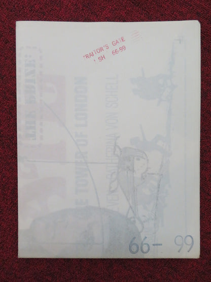 TRAITOR'S GATE FOLDED US ONE SHEET POSTER GARY RAYMOND ALBERT LIEVEN 1966