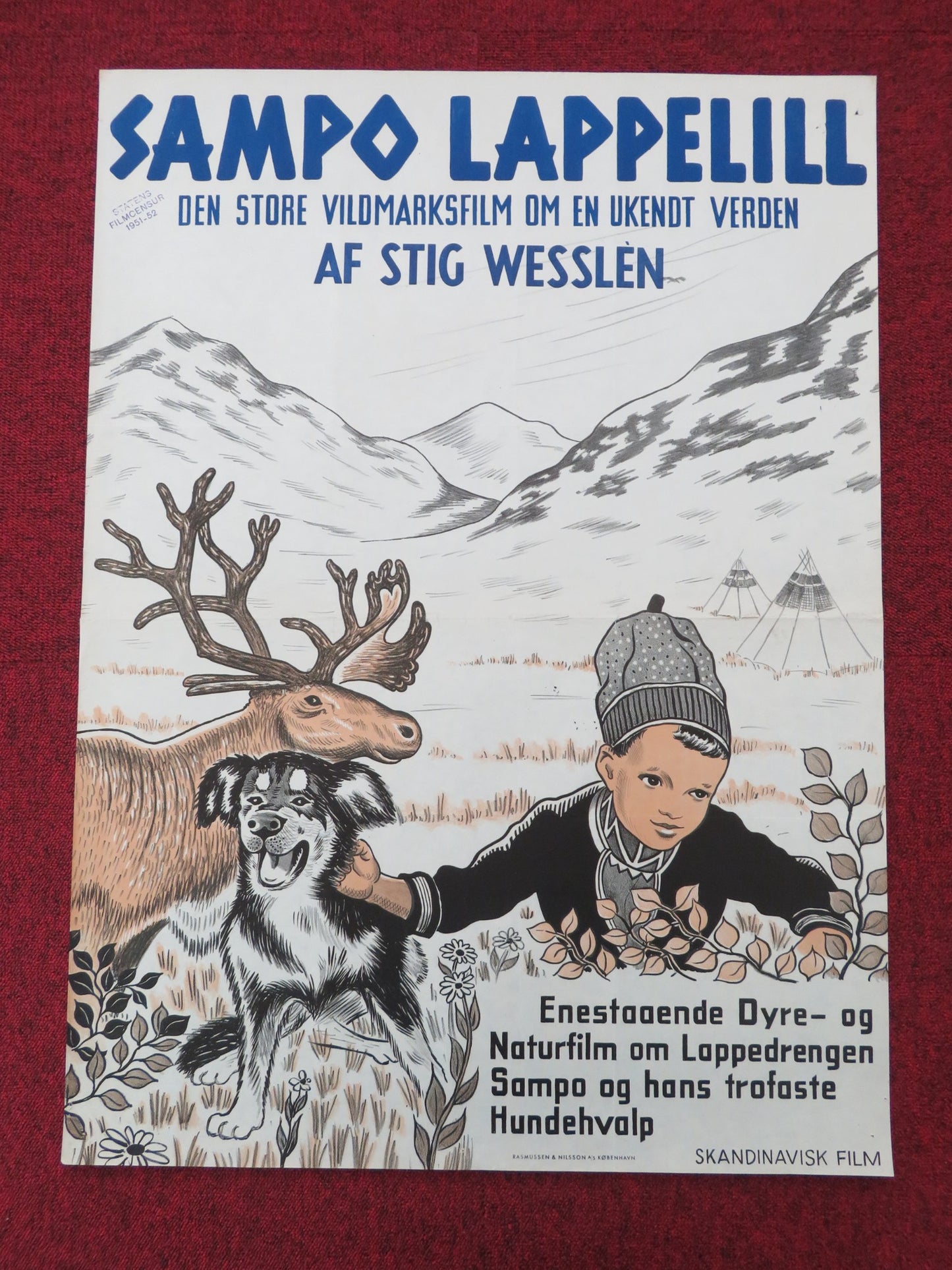 SAMPO LAPPELILL DANISH POSTER ROLLED LEIF BEXELIUS SARA BEXELIUS 1951 - Rendezvous Cinema