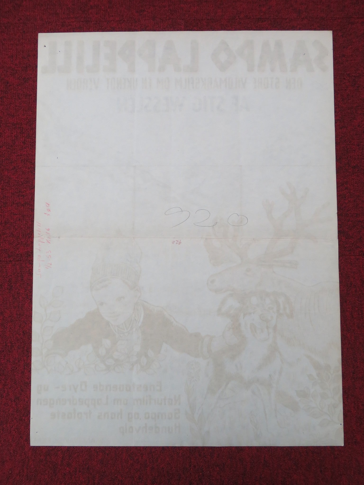 SAMPO LAPPELILL DANISH POSTER ROLLED LEIF BEXELIUS SARA BEXELIUS 1951 - Rendezvous Cinema