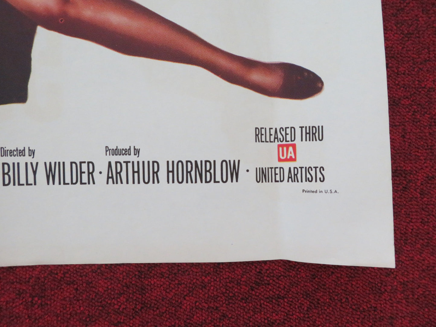 WITNESS FOR THE PROSECUTION FOLDED US ONE SHEET POSTER TYRONE POWER 1957