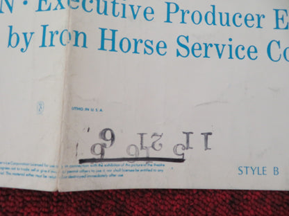 BREAKHEART PASS - STYLE B FOLDED US ONE SHEET POSTER CHARLES BRONSON 1976