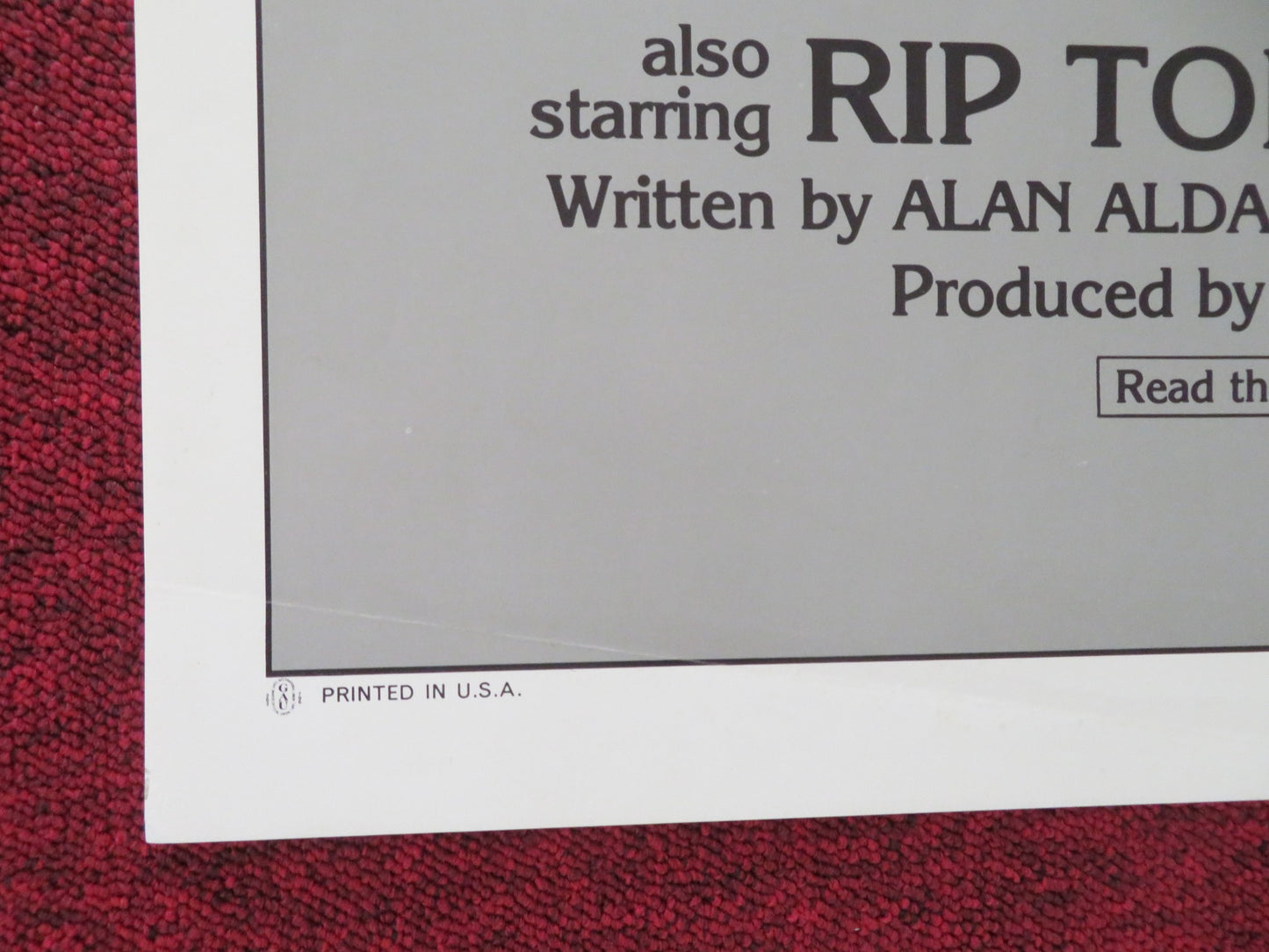 THE SEDUCTION OF JOE TYNAN - B FOLDED US ONE SHEET POSTER ALAN ALDA STREEP 1979