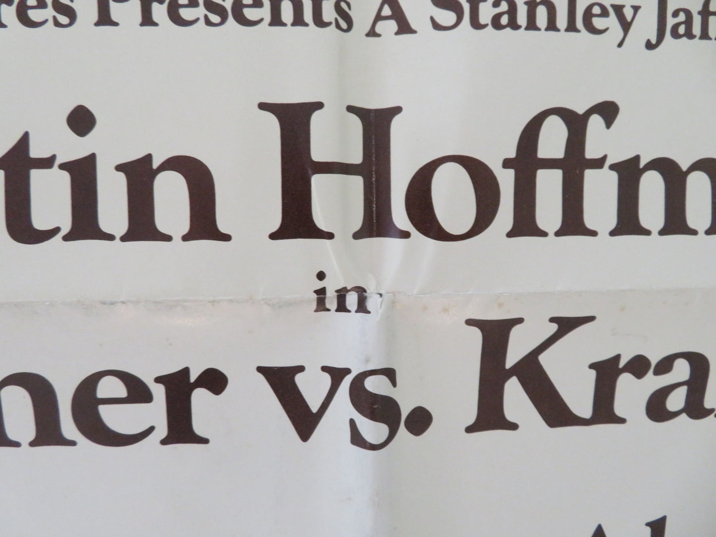 KRAMER VS. KRAMER FOLDED US ONE SHEET POSTER DUSTIN HOFFMAN MERYL STREEP 1979