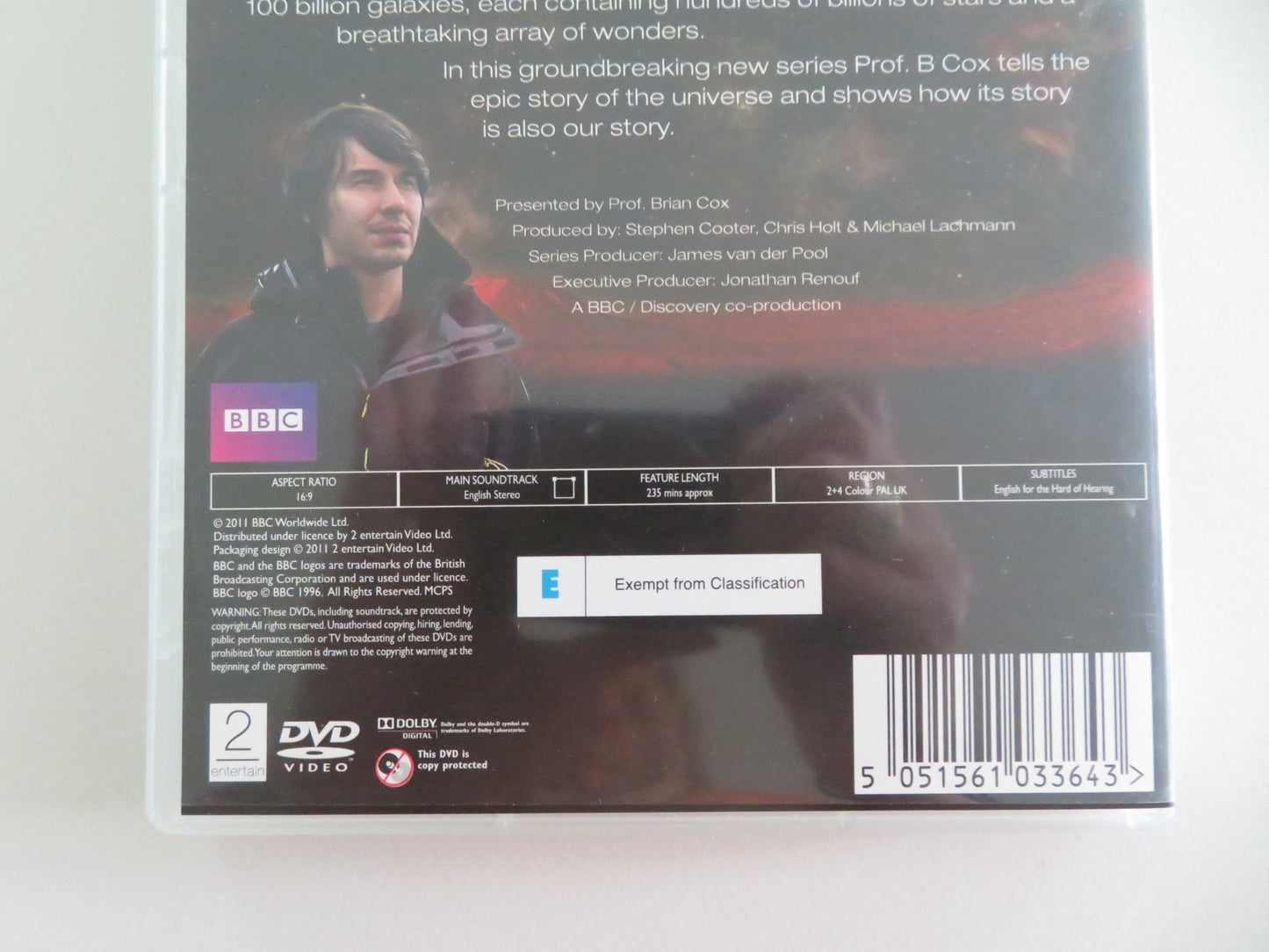 WONDERS OF THE UNIVERSE (DVD) PROFESSOR BRIAN COX 2011 REGION 2, 4